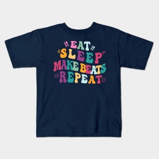 Eat Sleep Make beats Repeat Kids T-Shirt